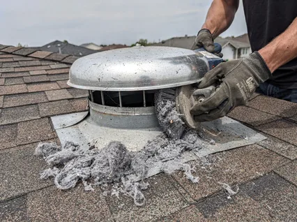 Cleaning Dryer Vent On Roof in Cromwell