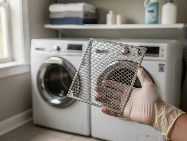 Cromwell Dryer Vent Cleaning specialist performing detailed lint trap cleaning service in Cromwell