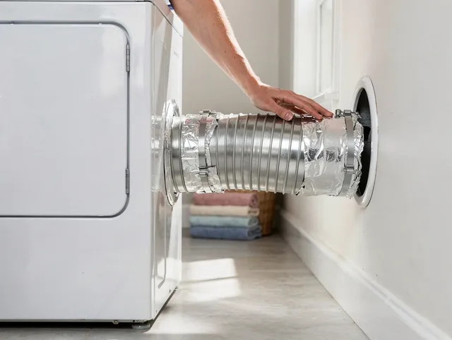 Professional dryer vent hose installation by Cromwell Dryer Vent Cleaning in Cromwell