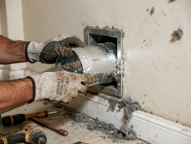 Professional dryer vent repair and installation by Cromwell Dryer Vent Cleaning in Cromwell