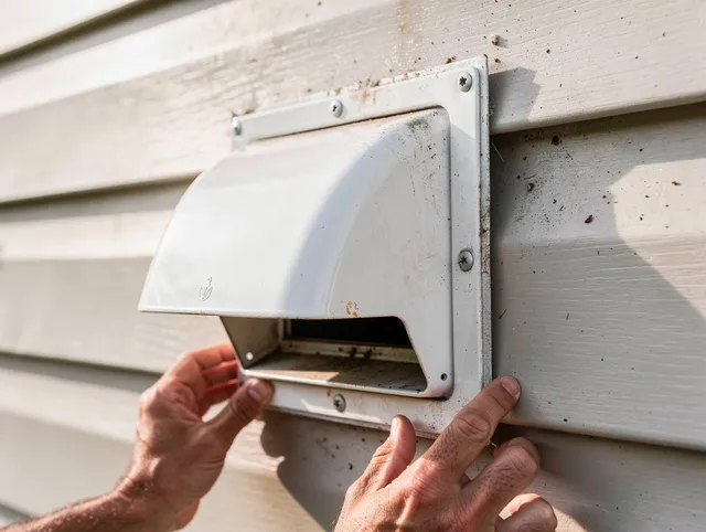Cromwell Dryer Vent Cleaning technician delivering thorough residential dryer vent cleaning service in Cromwell